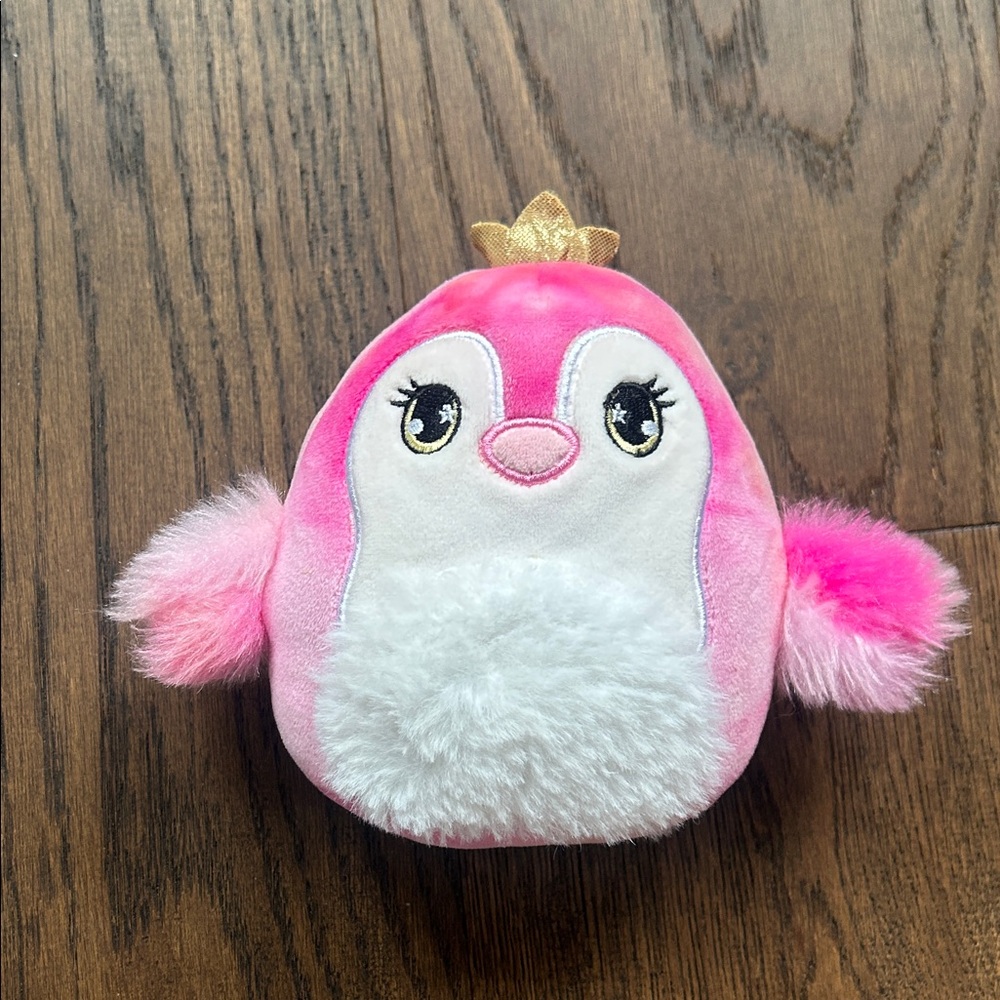 Squishmallows (Strawberry Scent) Pink and White Plush Penguin Toy
